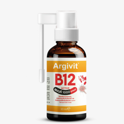 Argivit B12 1000 Spray - Dietary Supplement Containing Methylcobalamin, Hydroxocobalamin, and Adenosylcobalamin