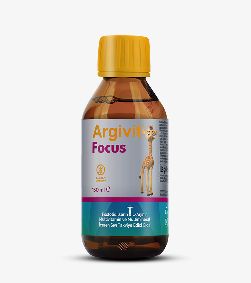 Argivit Focus Sıvı - Fosfatidilserin, L-Arjinin, Multivitamin ve Multimineral İçeren Sıvı Takviye Edici Gıda