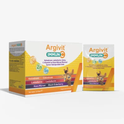 Argivit Immun C Sachet - Food Supplement Containing Vitamin C, Zinc, and Selenium in Powder Form