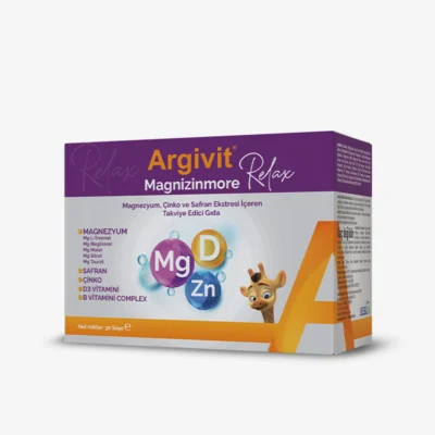 Argivit Magnizinmore Relax - Magnezyum, Çinko ve Safran Ekstresi İçeren Takviye Edici Gıda