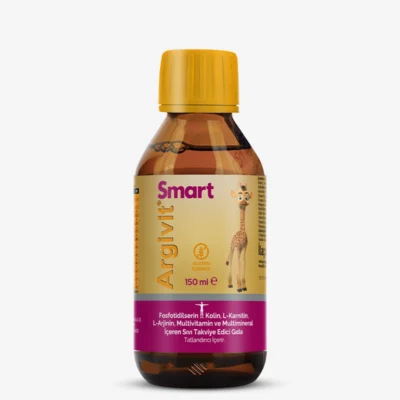 Argivit Smart Sıvı - Fosfotidilserin, Kolin, L-Karnitin, L-Arjinin, Multivitamin ve Multimineral İçeren Sıvı Takviye Edici Gıda